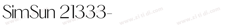 SimSun 21333字体转换